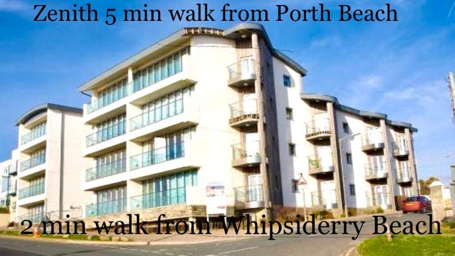 Seaview, Luxury Apartment, 2 Min Walk To Porth Beach Newquay  Luaran gambar